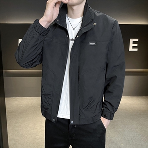JK841-P75 2026年春季新款男装时尚夹克ins潮立领工装外套男图片