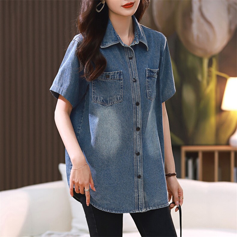 2023夏季新款简约气质宽松时尚休闲显瘦舒适上衣，女装衬衫，丽影随形