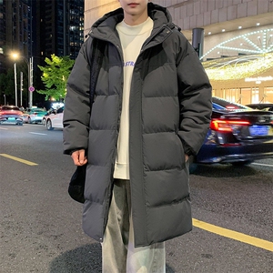 中性风长款棉衣男二开宽松连帽加厚棉袄DSA157B-M77777-特P100图片