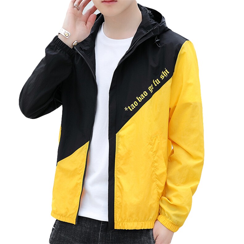 夏季款防晒衣男沙滩外套晒服透气连帽夹克男模灰色F567,男装夹克,星座1207