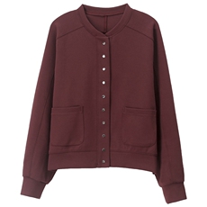 春秋装时尚多扣棒球服开衫卫衣女宽松显瘦上衣短外套中老年妈妈装，女装短外套，璐依舞