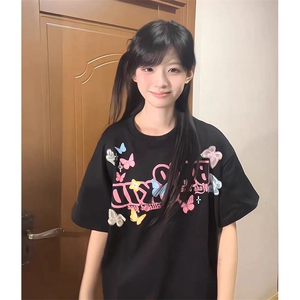 万针全刺绣工艺抖音得物高品质260克重磅纯棉双纱美式高街短袖T恤图片