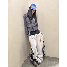 嘻哈潮牌双腰头休闲裤韩版男裤子D328-AK7728-P88，男装休闲裤，电商D328
