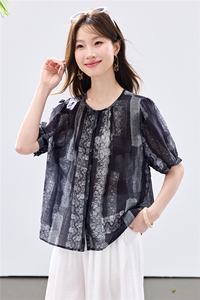 现货2026夏装新款透气亲肤凉爽女士花衬衣图片