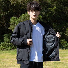 冬季新款压花设计褶皱保暖加绒加厚连帽棉衣小众外套MY5918P80，男装棉衣，电商A128