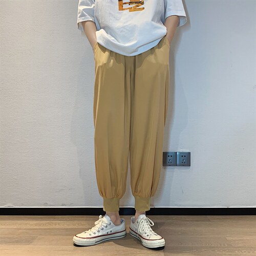 2023夏季新款港风冰丝清爽宽松休闲裤男 2026-特批20图片