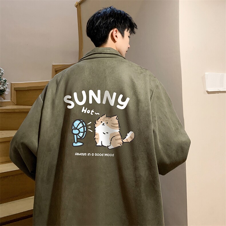麂皮绒夹克男大码立领褂子外套JK85402-P68加绒款-P78,男装夹克,电商A040
