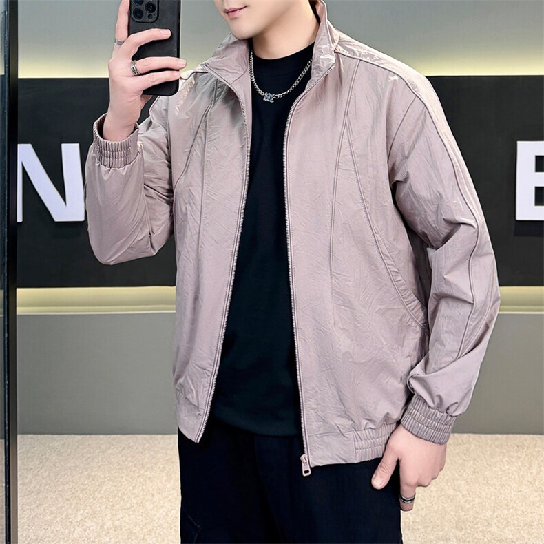 MK8802P108春装新款水洗压皱工艺立领夹克外套男，男装夹克，星座414（原B263）