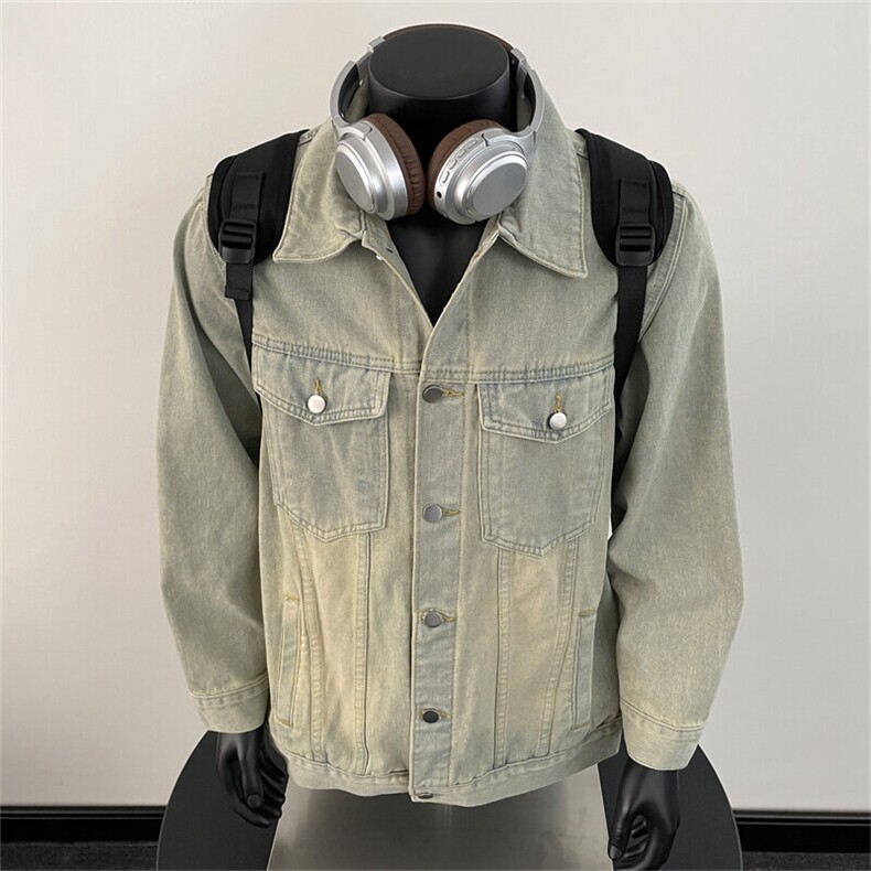 2025新款复古做旧水洗牛仔夹克男女街头宽松百搭外套潮JK510-P55,男装夹克,星座308B-1