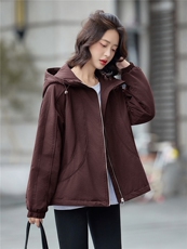 2025年冬季休闲连帽派克服，女装派克服，文熹诺