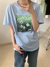 夏季新款印花T恤，女装T恤，蘑菇兄弟