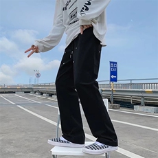 高街拉链直筒休闲裤K395P40，男装休闲裤，星座1116-2