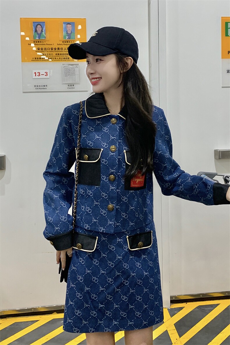 2023秋装新款牛仔套裙两件套B191-1155-P155-K208,女装套装/套裙,浙宝210（原浙宝191）
