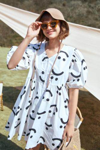 夏季新品，笑脸连衣裙，女装连衣裙，AIMEEWQ