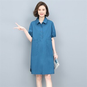 妈妈连衣裙夏装2023年新款洋气高贵遮肚显瘦时尚气质中年薄款图片