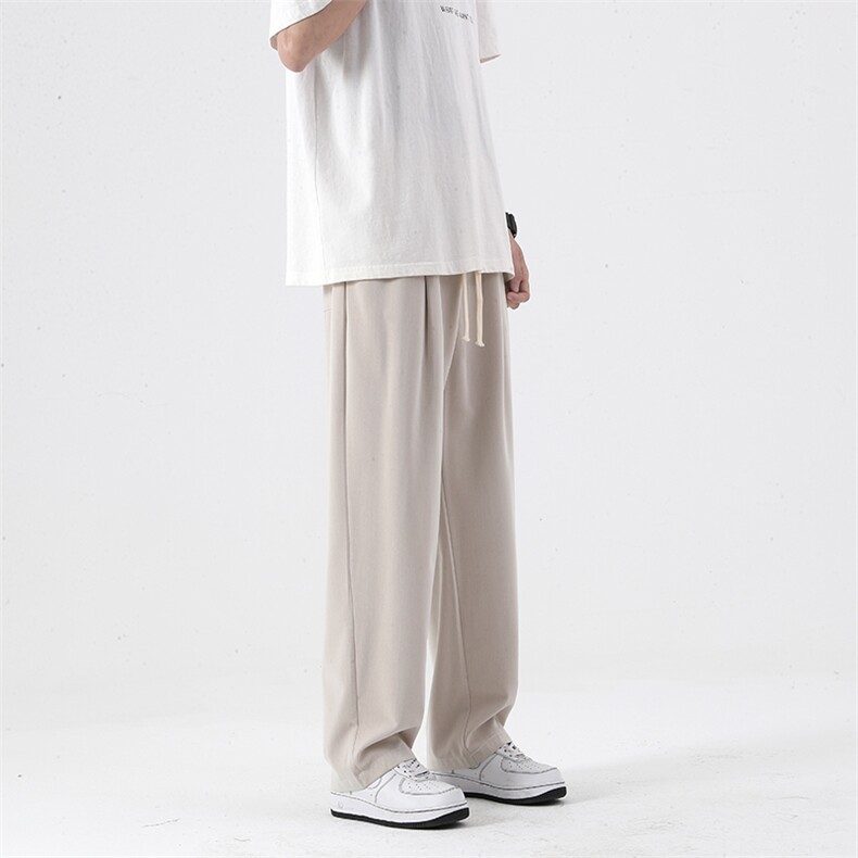 703-K339-P48高品质包边基础款休闲宽松直筒西装裤,男装西服套装,星座703