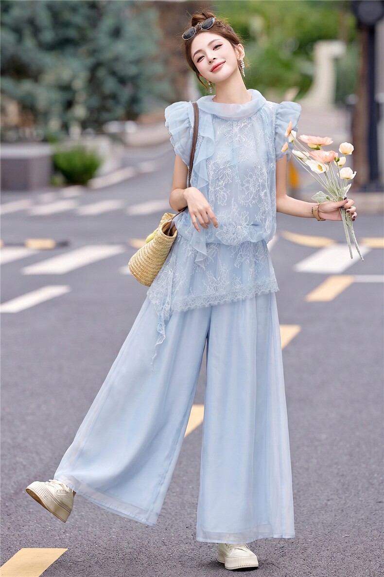 2026年夏季法式温柔风新款两件套装,女装套装/套裙,艾仟回(原伊仟回)