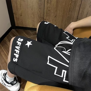 男春夏新款青少年发泡撞色字母短裤ADK16P30图片