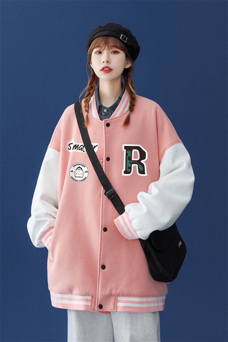 2022秋季新品简约拼接美式复古棒球服外套夹克ins潮G113--P65控88,男装夹克,A247A
