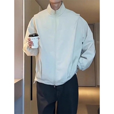 F669P58日系复古日男装春秋立领插肩休闲宽松情侣夹克拉链，男装夹克，星座512-6