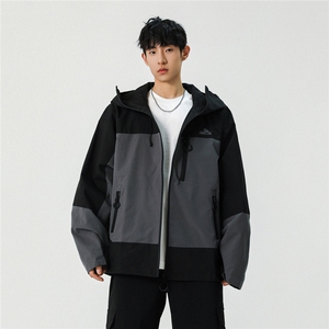 新款拼接休闲连帽夹克三防百搭冲锋衣 JK006-P60图片