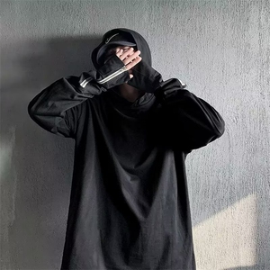 卫衣男韩版潮流长袖连帽拉链个性帅2023秋冬新款insT恤WB098-P25图片