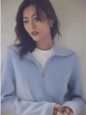 秋季新款舒适显瘦时尚百搭半拉链针织套头衫，女装羊毛衫，恒恩羊绒