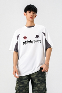 1速干美式投篮街头印花球服大码M-5XL短袖T恤男DX78028P50控78图片