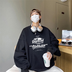 特P25控48秋冬新款男士圆领卫衣宽松休闲日常百搭上衣WQ2446，男装卫衣，电商B370