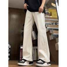 1506A/G752-10/P46原版质量半松紧白色加绒保暖牛仔裤，男装牛仔裤，星座1506A