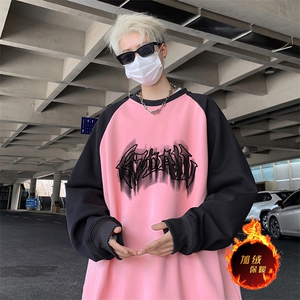 抖音得物高品质重磅二开全棉阔版支持退换 360克插肩圆领卫衣0122图片