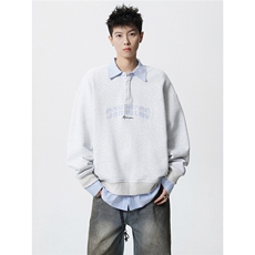 HW2545特P55控98面布54棉46聚酯假两件POLO情侣卫衣宽松外套男，男装Polo衫，电商B370