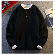 MM322-P63新款高品质亨利领假两件休闲针织毛衣，男装针织衫/毛衣，星座617A-2