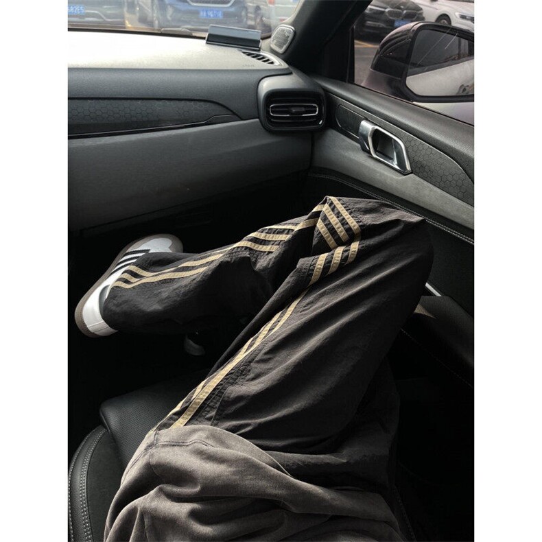 【有货】BN02HH-P45三条杠裤子男山系户外宽松直筒侧边条纹休闲裤,男装休闲裤,星座1007（原301D）