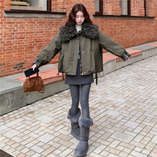 现货主推加厚羊羔毛休闲派克服1813款P245-K325，女装派克服，2B142