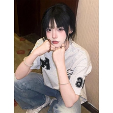 万针全刺绣工艺抖音得物高品质260克重磅纯棉双纱美式高街短袖T恤，男装T恤，电商A486-1