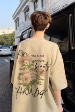 图案已注册夏季新款创意印花短袖T恤男潮宽松半袖体恤衫D122/P25，男装T恤，电商B209