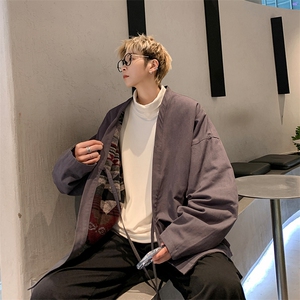 8XL-M 特大码夹克男新中式道袍双面穿风夹克外套男JK1308P118图片