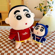 建平毛绒玩具 毛绒玩具公仔蜡笔小新卫衣小新玩偶十个起批