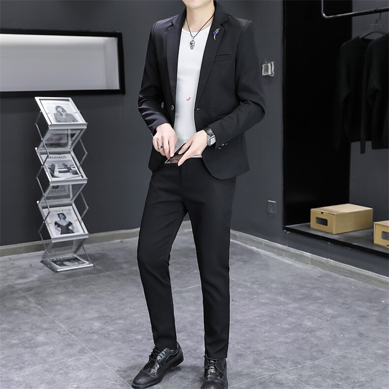 T832-P120秋装时尚男士纯色西服两件套装职业装西服,男装西服,星座507A（原星座306B-2）