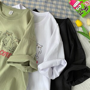 主推 中性风短袖t恤夏季学生宽松半袖 416B-1-DT90-P25 限39图片