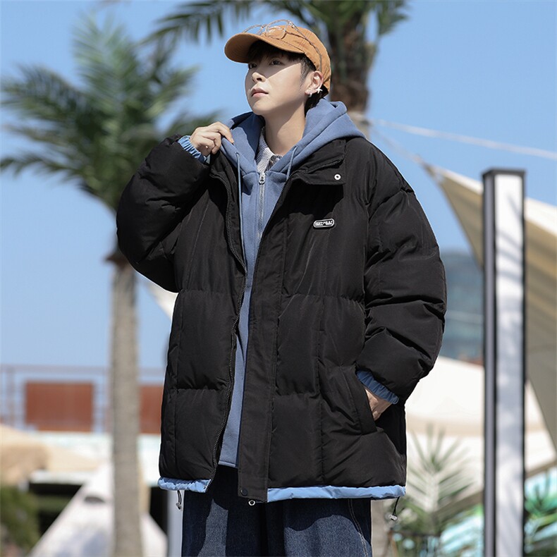 冬季假两件棉服棉袄2023新款加厚学生面包棉衣情侣外套W6207-P90,男装棉衣,星座512-2