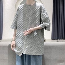不规则夏季宽松五分袖男士潮牌短袖t恤T11P35，男装T恤，电商A309