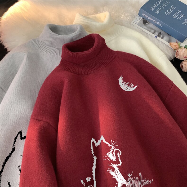 高质量！秋冬季高领毛衣加绒加厚翻领针织衫男毛衣FL545-特P38,男装针织衫/毛衣,电商B371