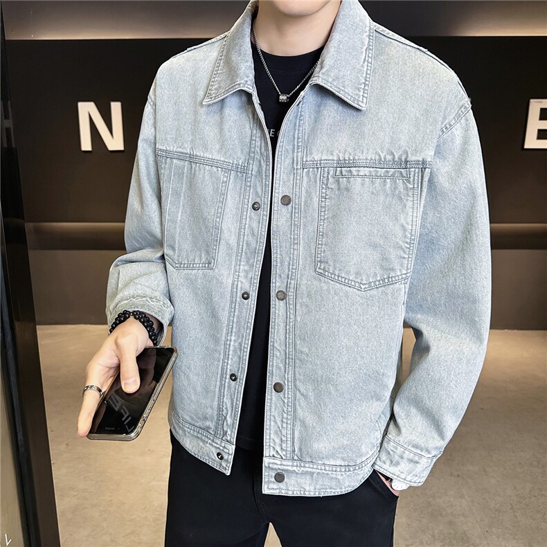 2026新款春季牛仔夹克外套男装复古水洗工装衣服A313-6811-P115,男装夹克,电商A313