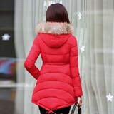 时尚保暖女士棉服修身显瘦长款羽绒服冬季必备外套，女装棉衣/棉服，贵人树