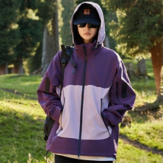 A488-P108春秋季户外拼色冲锋衣宽松情侣装上衣登山服男女同款，男装夹克，星座911