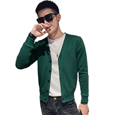 彩蓝2024春装社会小伙纯色修身开衫毛衣针织衫男M023-P55控价78，男装针织衫/毛衣，电商A108