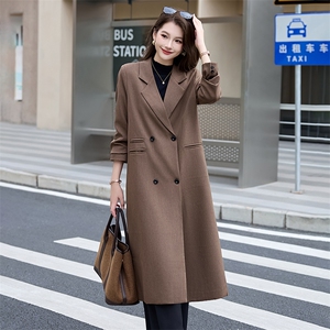 红长款西装外套女2025春秋新款通勤气质休闲超好看垂感风衣图片