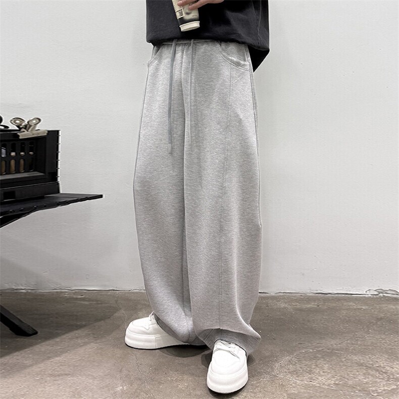 立体裁剪男士卫裤春季弯刀微阔休闲裤设计款宽松509P90,男装休闲裤,电商B332-1